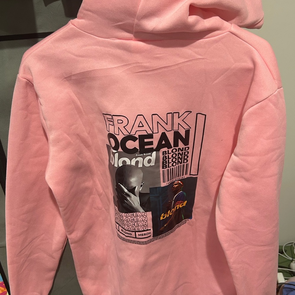 Frank Ocean “Blond” Pink Hoodie – Size L – Graphic Album Merch Style